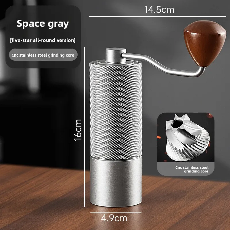 فلاش بيع خمس نجوم رمادي مطحنة القهوة مكرنك اليد دائم مطحنة حبوب البن أداة لتخمير القهوة المنزلية #4