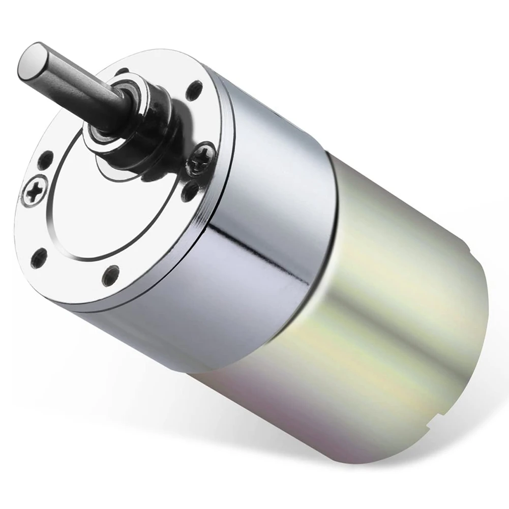 KSOL DC 12V 400RPM Gear Motor High Torque Electric Mini Speed Reduction Geared Motor Eccentric Output Shaft 37mm