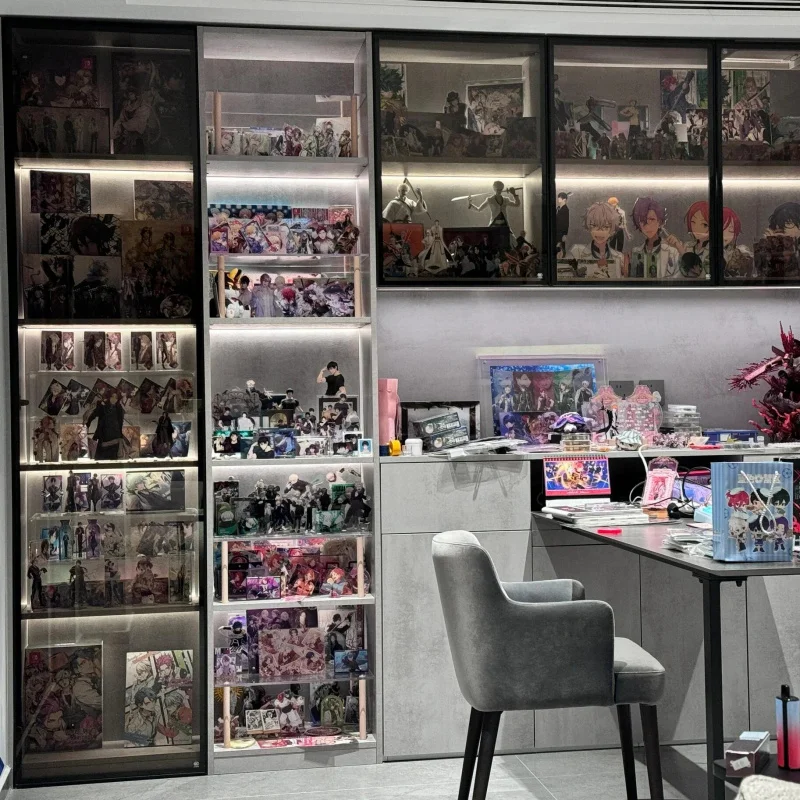 custom.Modern Fully Assembled Glass Cabinet With Led Light Showcase Retail Furniture Display Cabinet