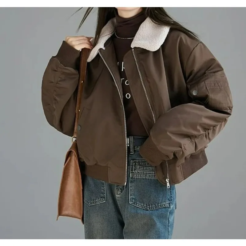 

Зимняя новая женская хлопковая куртка 2025 года с хлопковой клипсой и утолщенным хлебом, хлопковая куртка