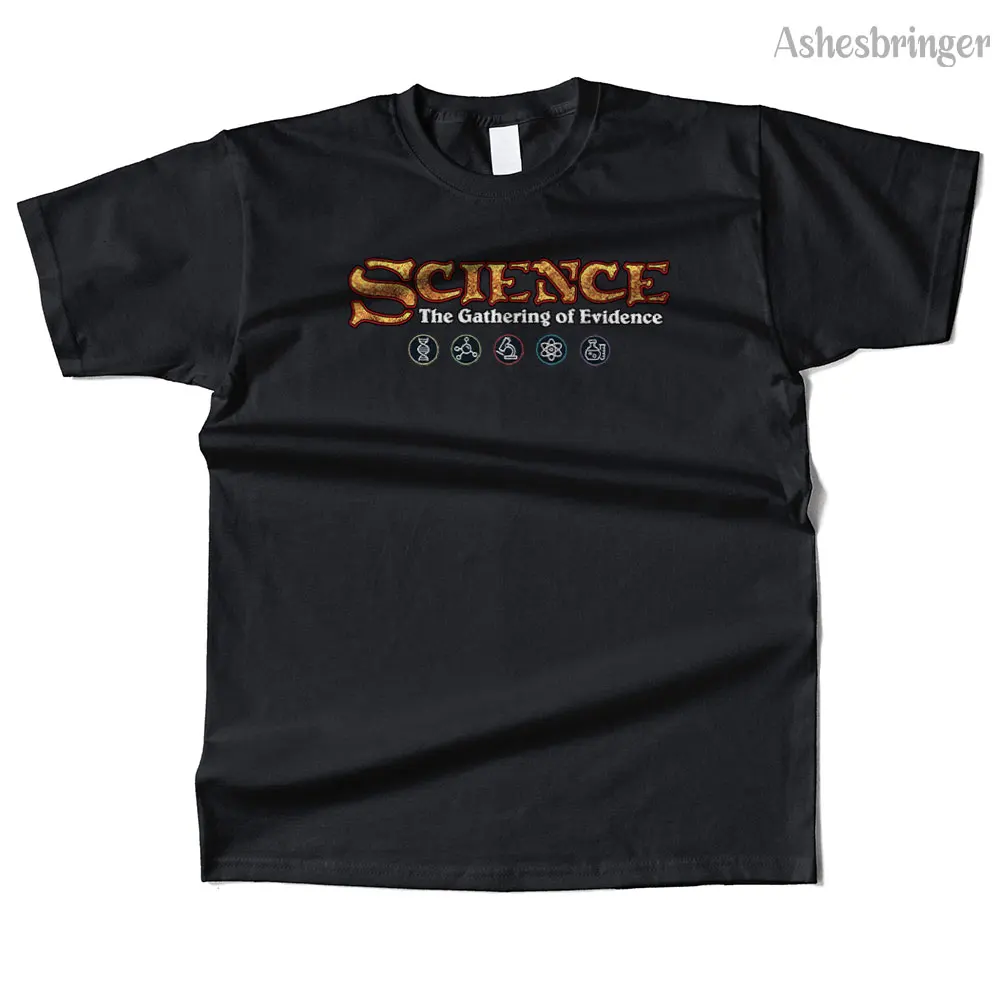 Mens Cotton Science The Gathering of Evidence Graphic T Shirt Street Casual Style Tee for Men and Women