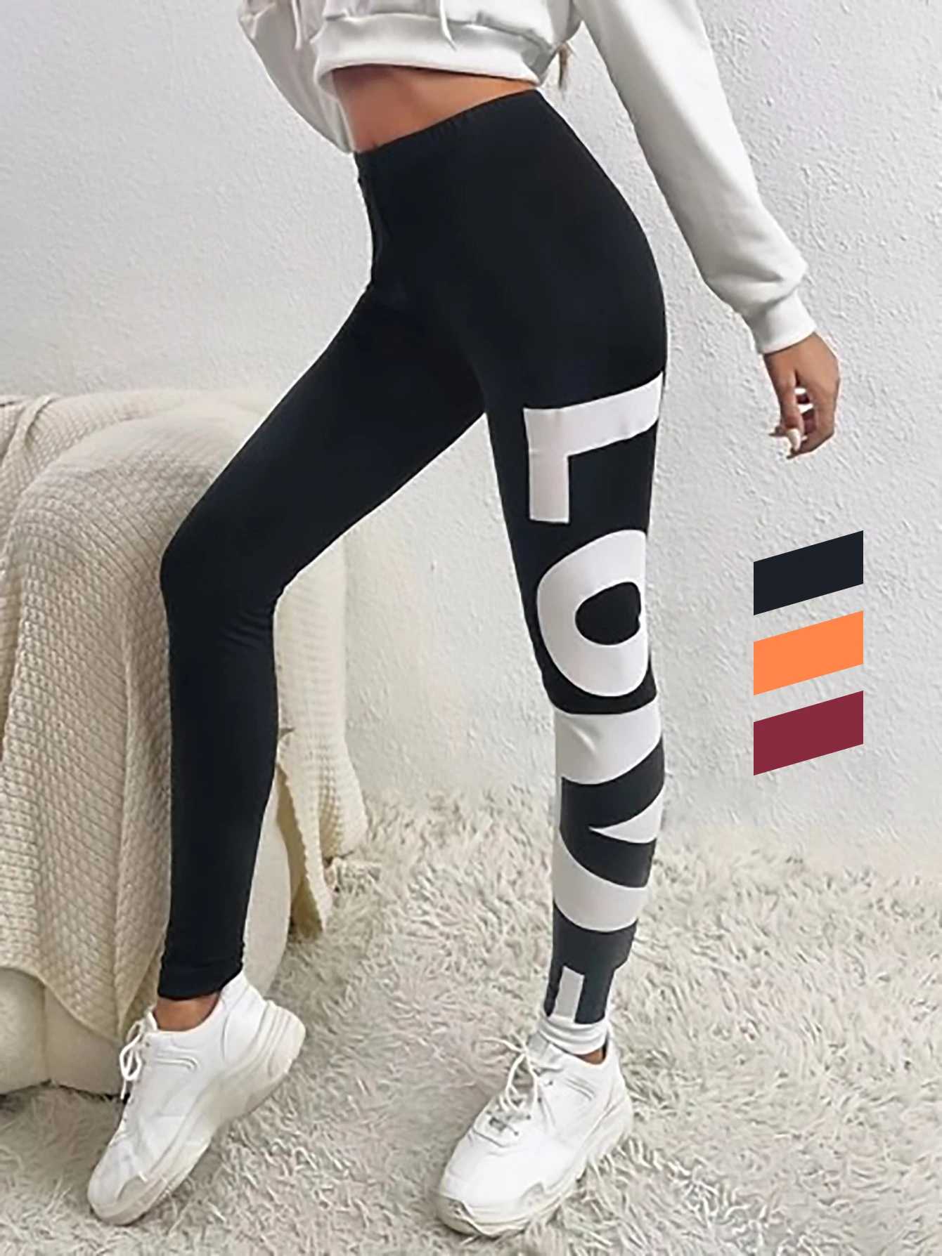 Fashion Women LOVE Leggings For Fitness High Waist Gym Legging 3 COLOR  Push Up Workout Women Leggings