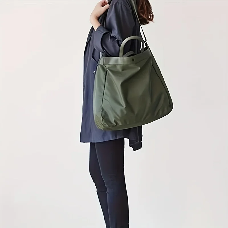 Modische Damen-Tragetasche, wasserdichtes Nylon, vielseitig und schick, langlebig und geräumig mit Doppelgriff – Detail 9