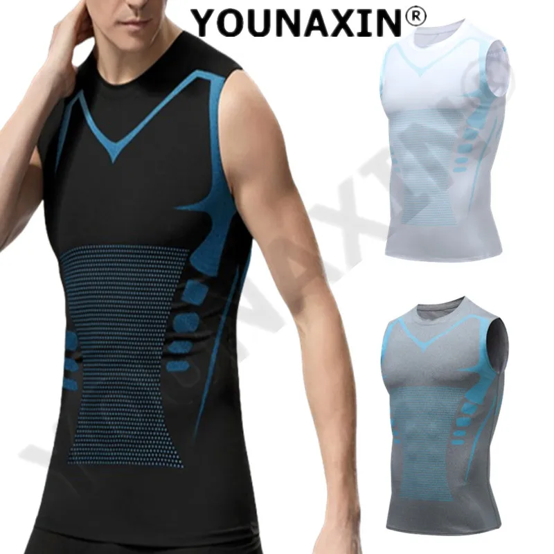 3 sztuk/partia męskie t-shirty bez rękawów warstwa podstawowa kamizelka do koszykówki jazda na rowerze joga sport ciasna siłownia Fitness do biegania Top Outdoor Tank