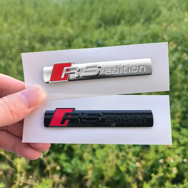 ثلاثية الأبعاد شعار معدني RS طبعة شعار سيارة شارة ملصق لأودي A3 A5 A4L A6L A7 A8L Q3 Q5 Q7 SLINE RS الديكور ملصق مائي