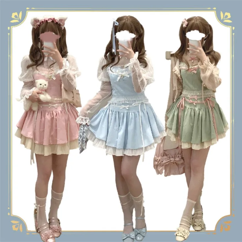 

‌ ‌ ‌ ‌ ‌ ‌ ‌ ‌ ‌ ‌ ‌ ‌ ‌ ‌ ‌ ‌ ‌ ‌ ‌ ‌ ‌ ‌ ‌ ‌ ‌ ‌ Балетный галстук-бабочка на шнуровке, юбка с высокой талией, комплект на бретелях, наряд для косплея, аниме-игра, женский персонаж, костюм ‌ ‌