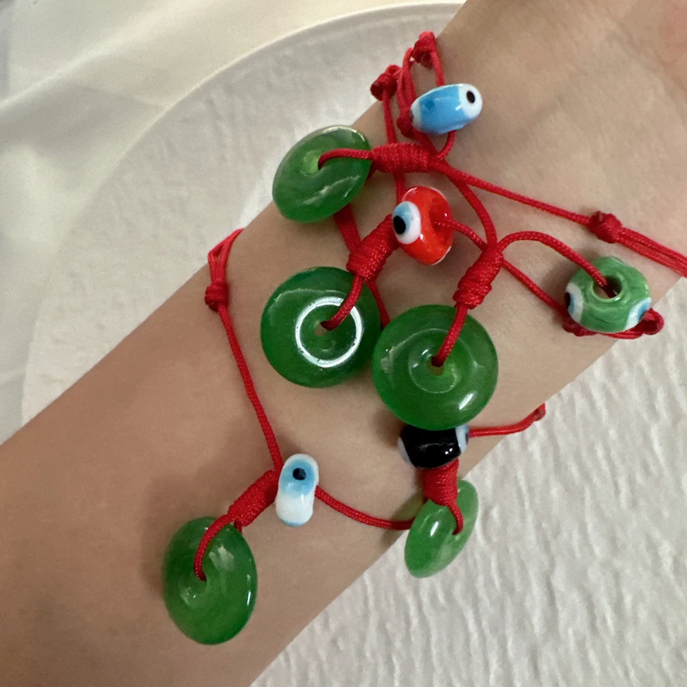 5 pcs/lot Lucky Charm Adjustable  Red String Bracelet with Handwoven Thread Protection Jewelry Gift