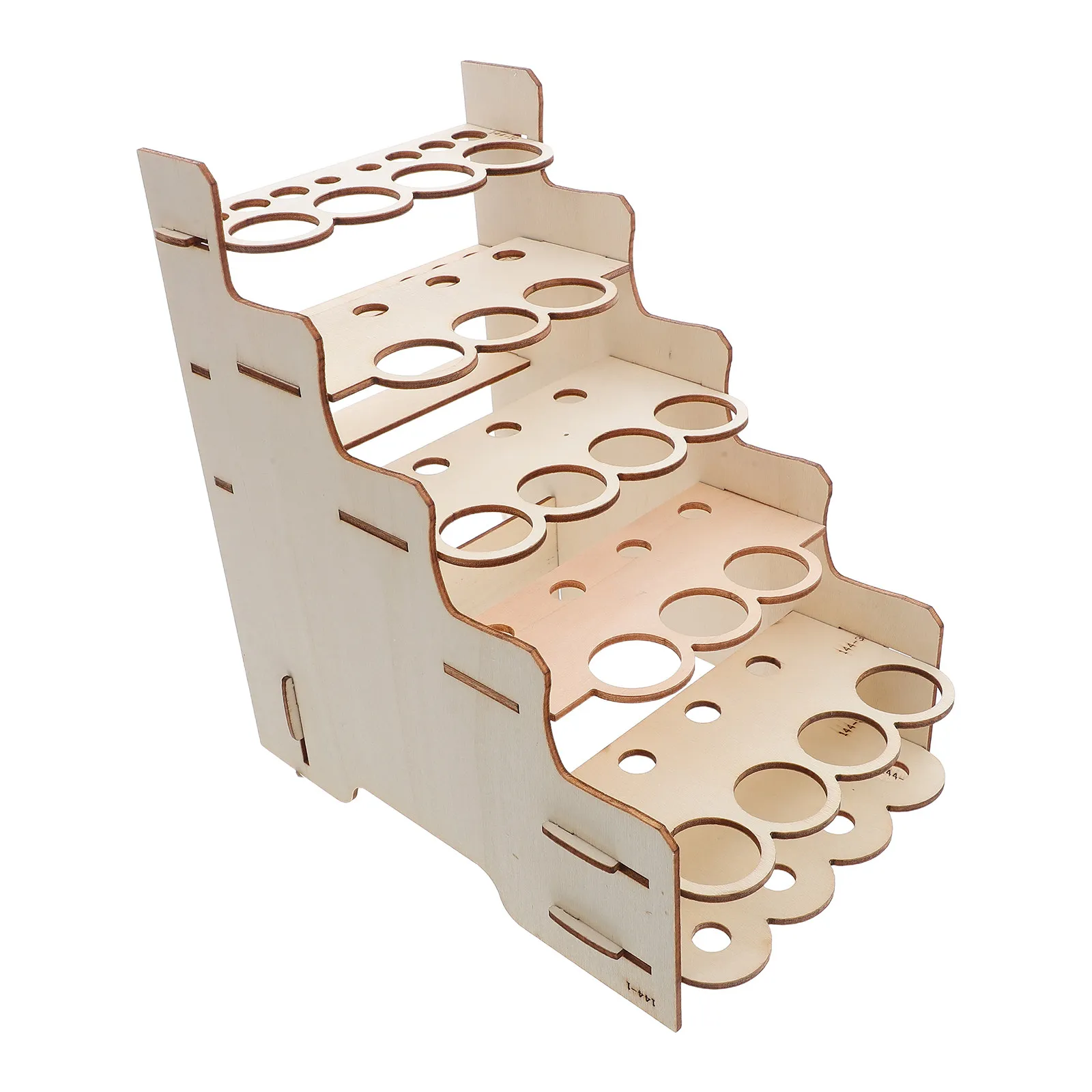Multi-Layer Paint Storage Rack Wooden 1