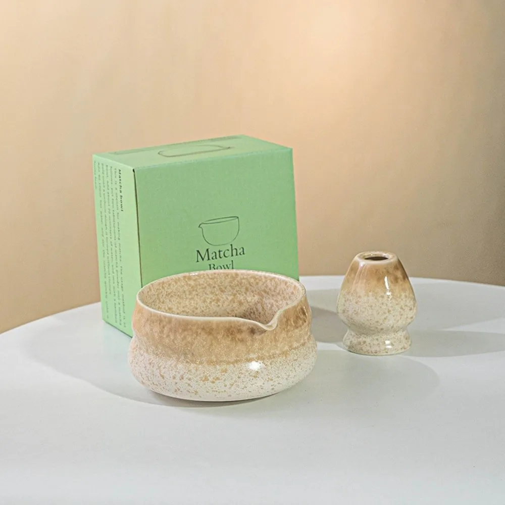 

Tea Whisk Set 2-piece Matcha Bowl Set Tea-Making Tools with Mouthpiece Matcha Brush Tea Set Accessories