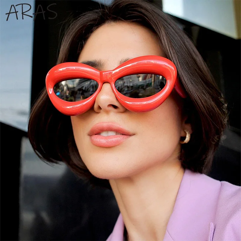 Fashion Cat Eye Sunglasses New Women Men Trending Products 2023 Inflatable Sun Glasses For Ladies Luxury Brand Steampunk Eyewear