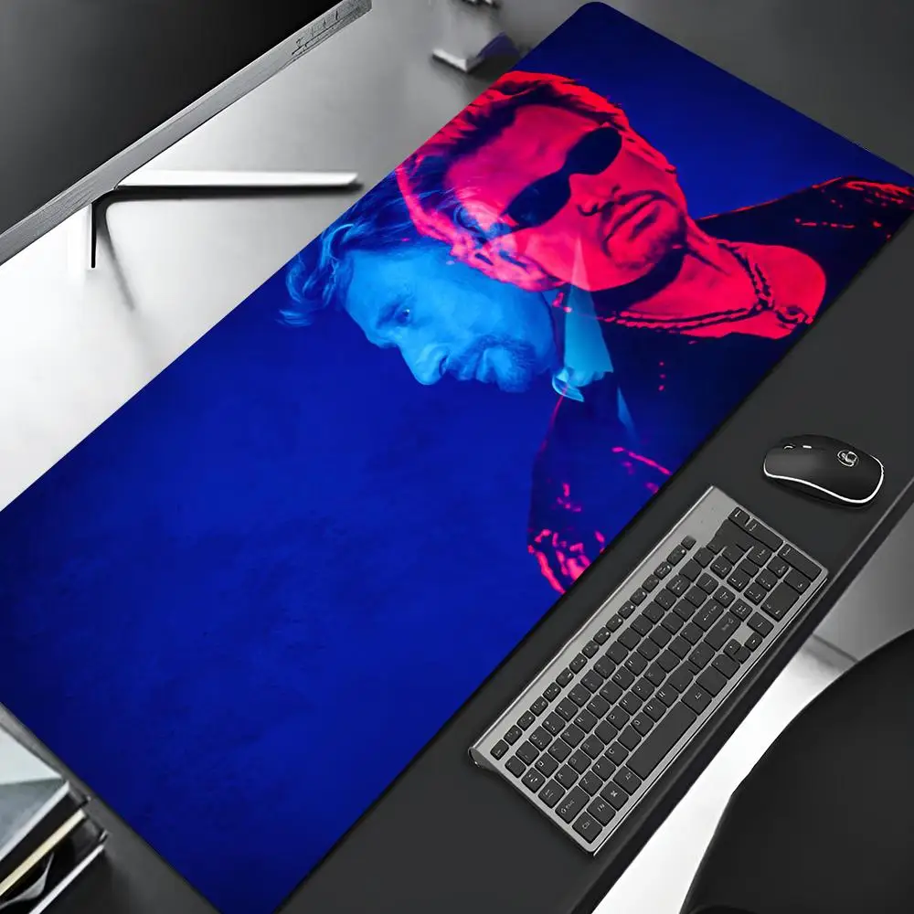 Johnny Hallyday Mouse Pad Cartoon Lockedge Large Gaming Pad Computer Gamer Keyboard Mat Desk Mousepad PC Desk Pad