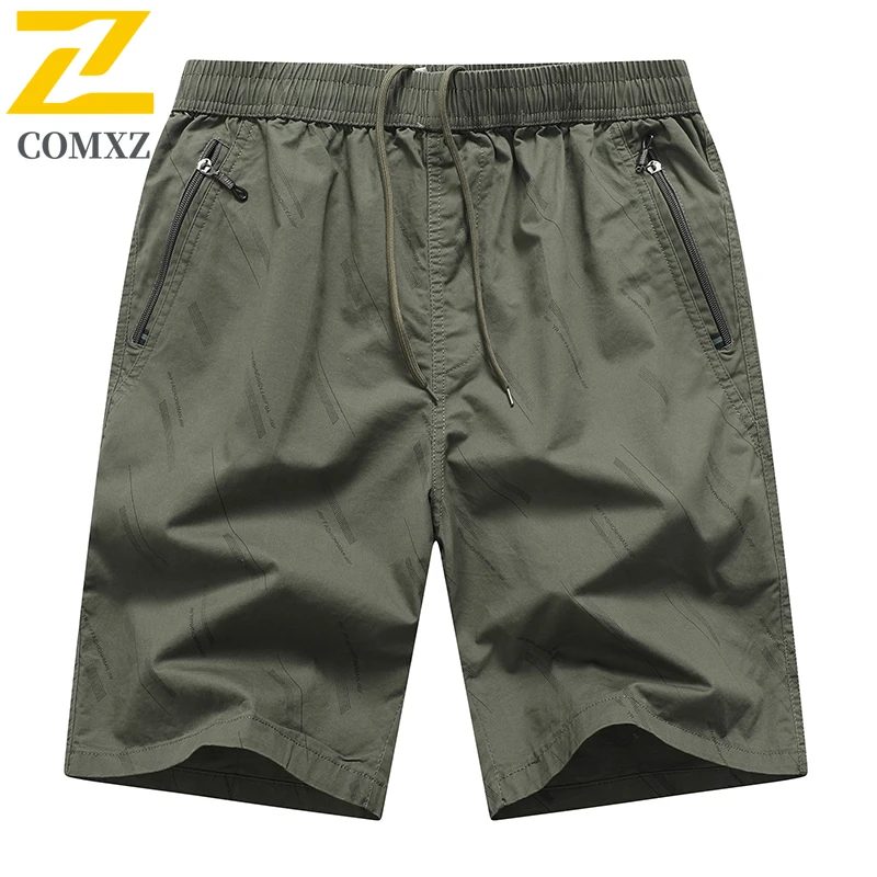 Cotton Men's Casual Pants New Trendy Printing Comfortable Lightweight Breathable Drawstring Shorts Street Commuting Loose Shorts