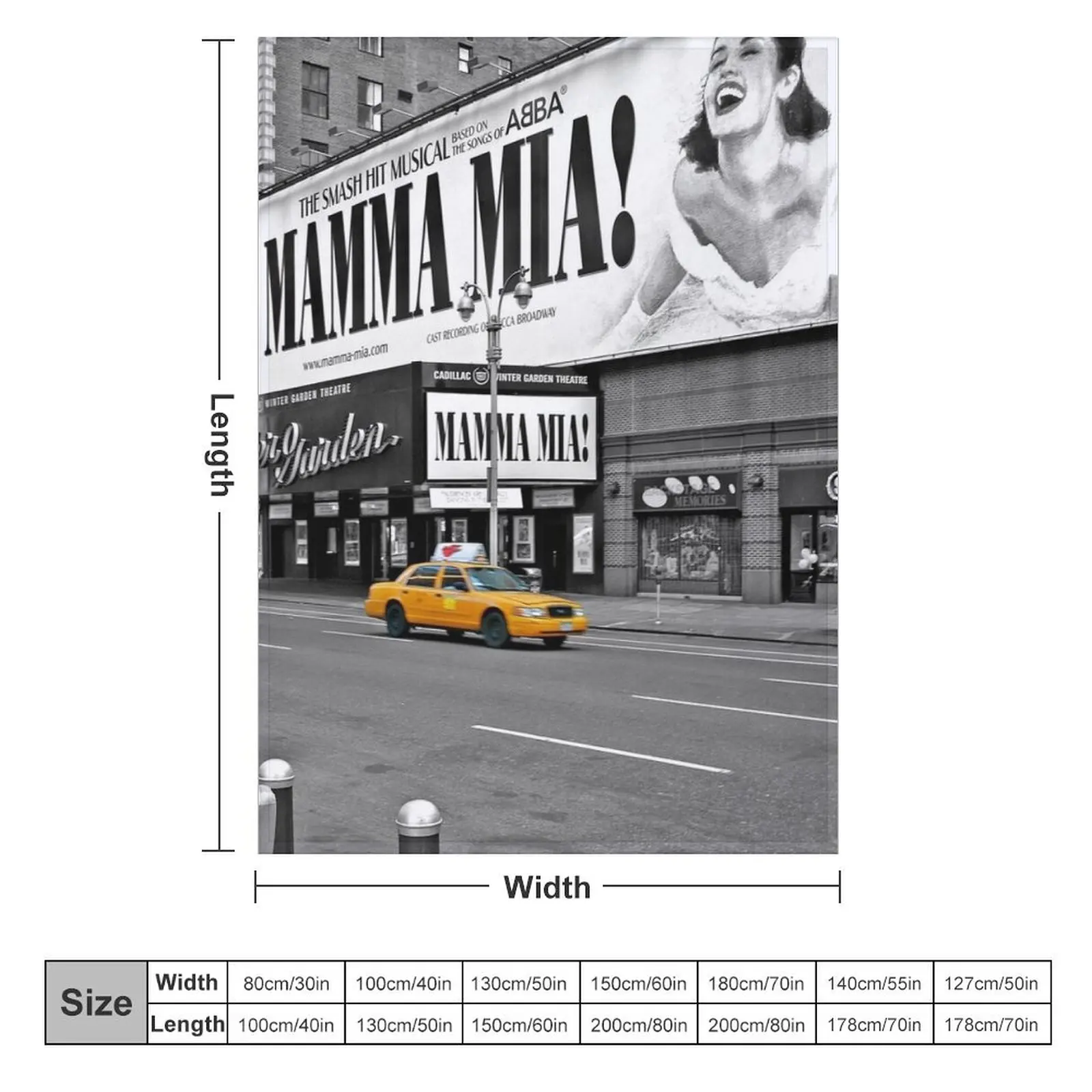 NYC Yellow Cabs Mamma Mia Throw Blanket Polar Winter beds Bed Soft Big Blankets