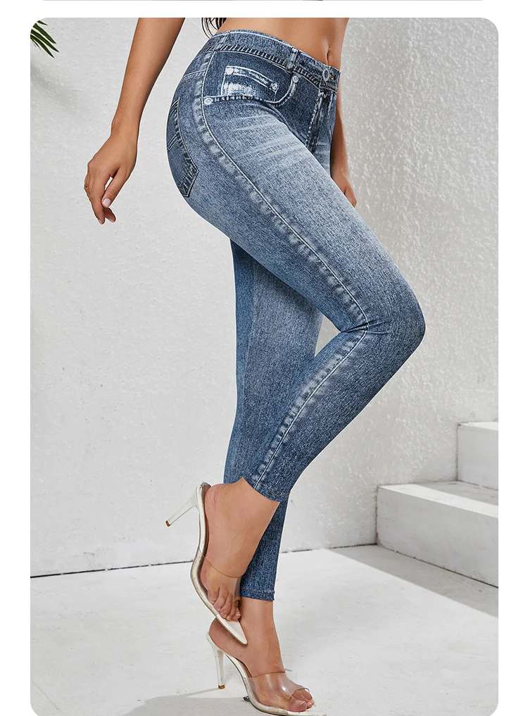 Non-denim Retro Leggings Women Sport Slim Tights Leggings Fitness High Waist Pants Clothing Workout Running Quick Dry Leggings