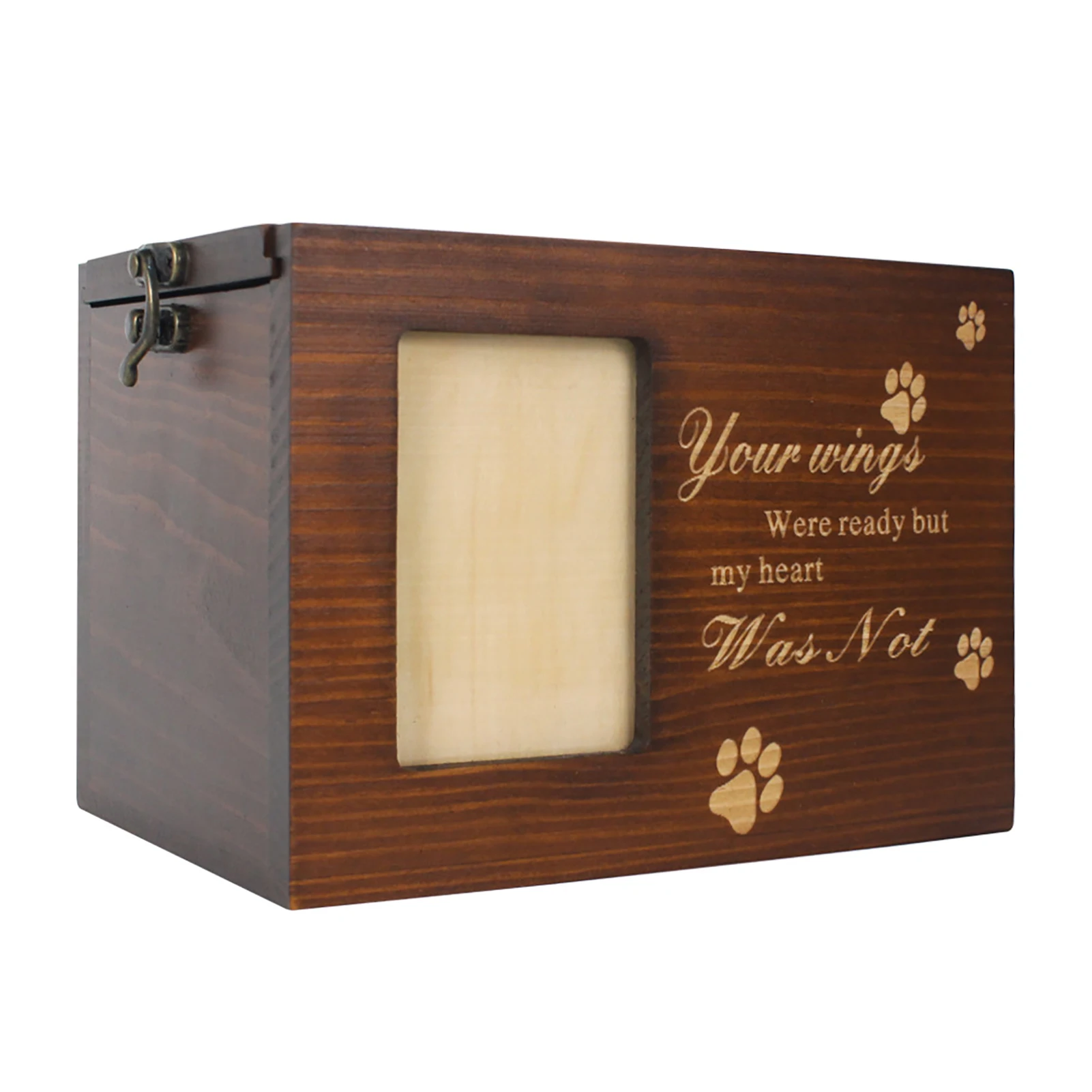 Pet Urn Box Wooden Memorial Keepsake Urns Pine Wood Memorial Keepsake Urns Cremation Urns With Photo Frame Precious Souvenirs