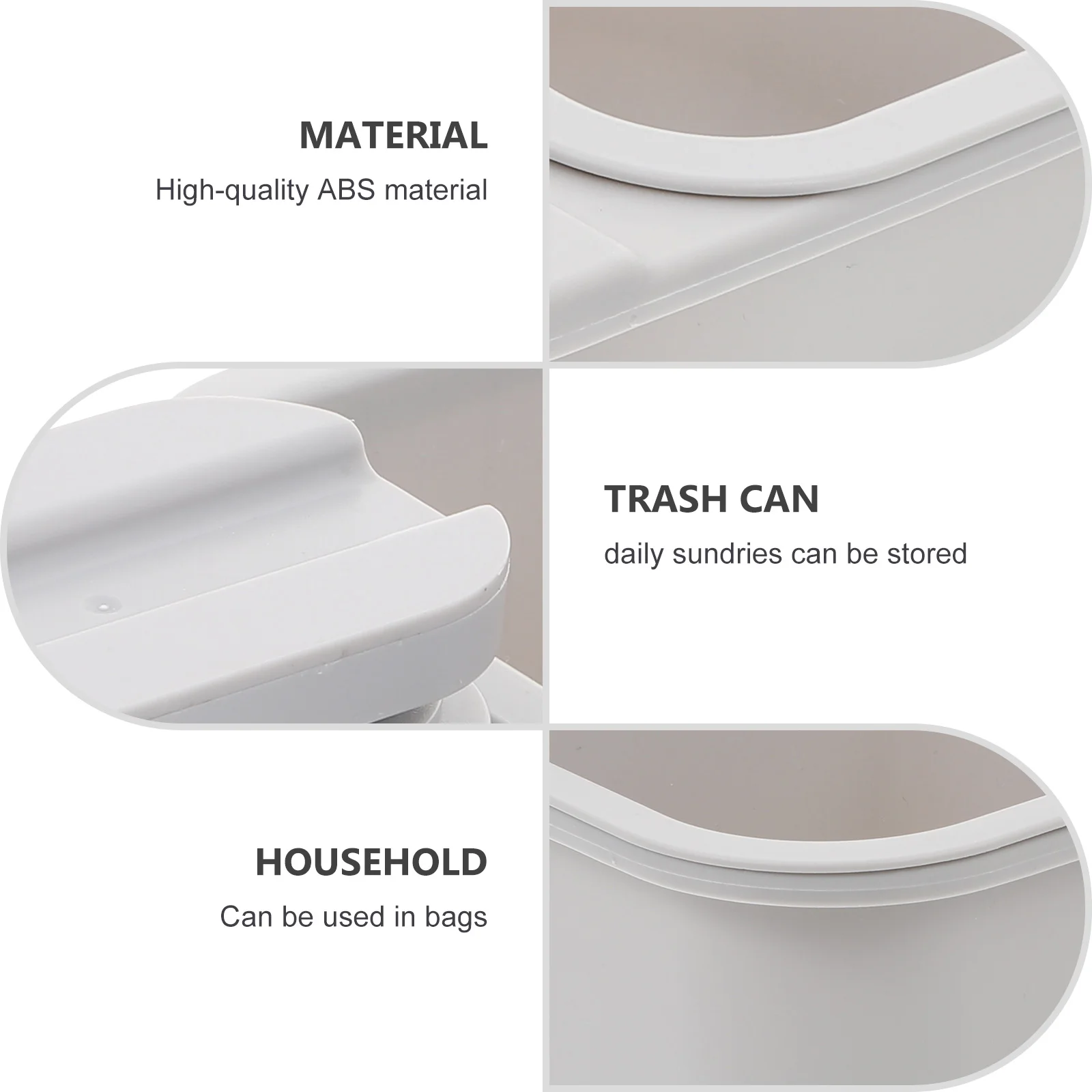 

Clip-on Rotating Storage Box Junk Case Sundry Abs Garbage Bins Clamp Trash Can for Desk