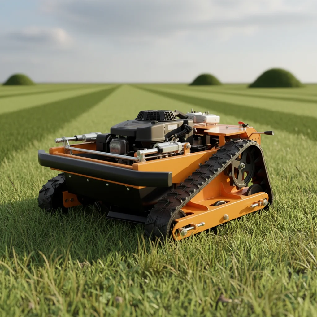 

Electric Remote Lawn Mower High Efficiency Radio Controlled Grass Cutting Machine Self Propelled RC Lawn Mower