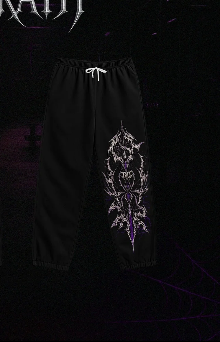 2026 Y2K Schwarz-Weiße Totenkopf-Gothic-Freizeithose Herren Amerikanische Retro-Punk-Dunkel-Jogginghose Harajuku-Trend-Sweatpants – Detail 10