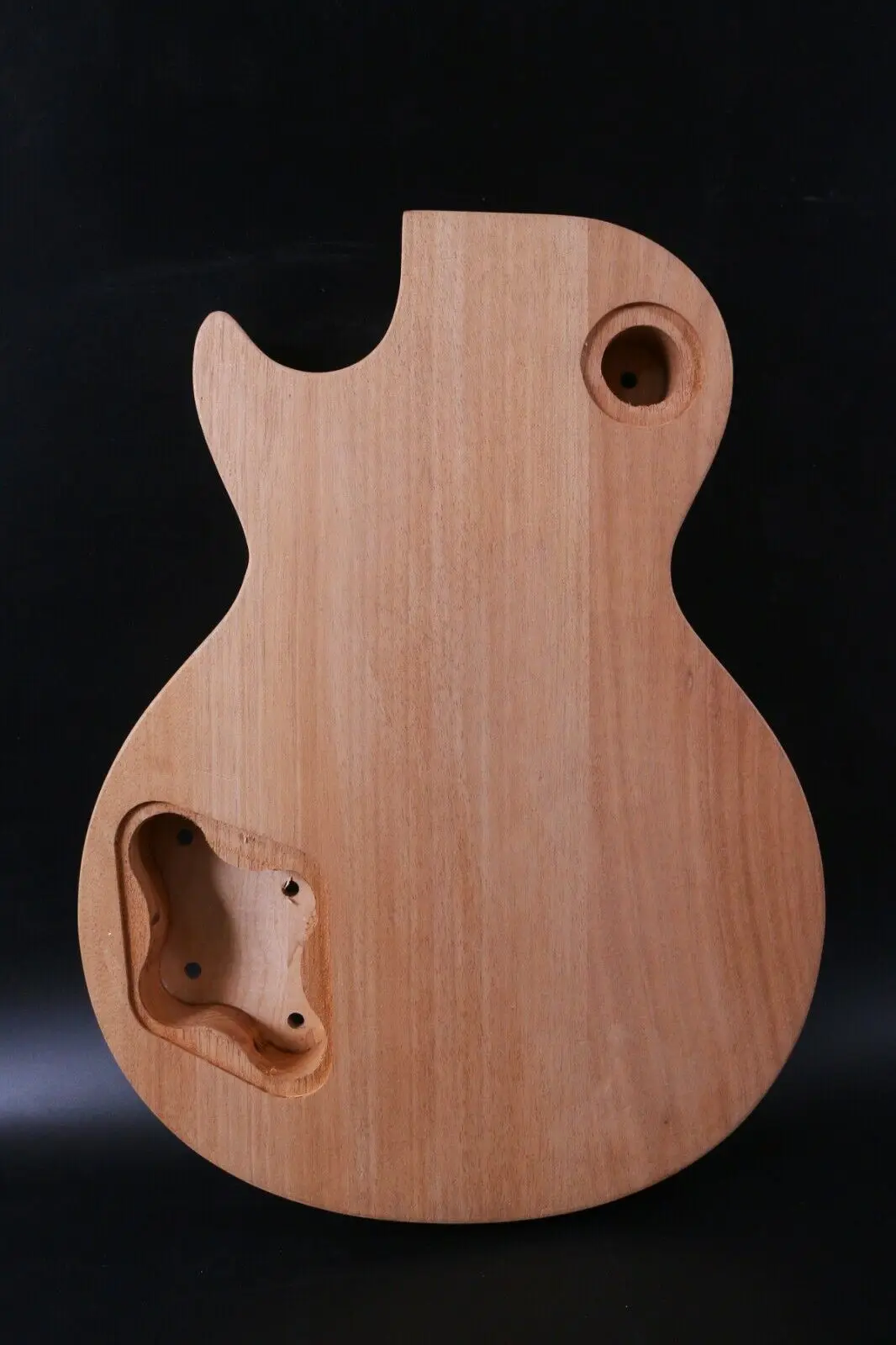 Yinfente Unfinished Guitar Body for DIY Guitar Parts Maple Veneer P90 Route Pickup Bolt on Heel Perforated High Quality