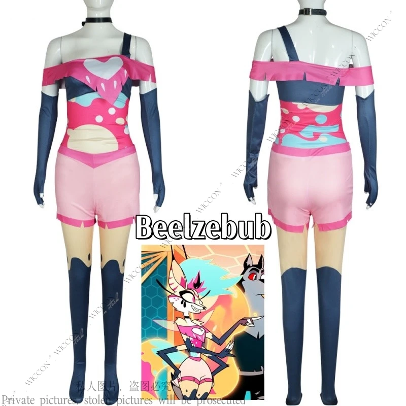 Beelzebub Helluva Anime Cosplay Kostuum Pak Voor Vrouw Boss Rollenspel Halloween Party Carnaval Handschoenen Sokken Nieuwe Queen Bee