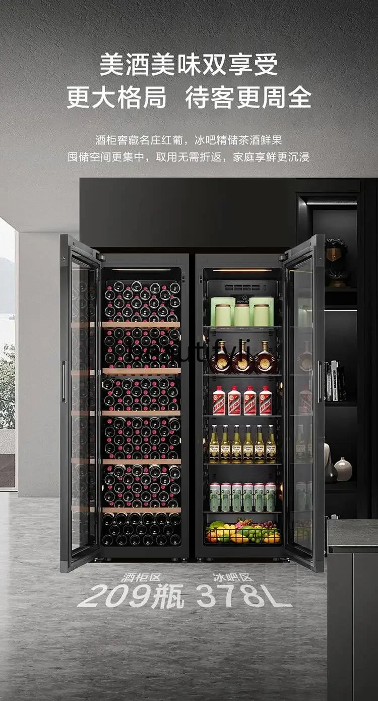

H New Ice bar wine cabinet combination, small refrigerated and fresh-keeping, beverage fruit living room display cabinet