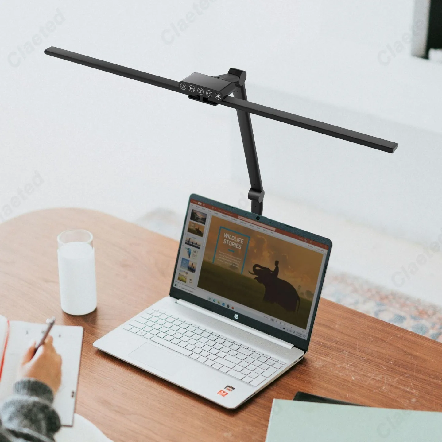 Creative new LED soft light eye protection long arm aluminum clip desk lamp office reading drawing design computer work lamp