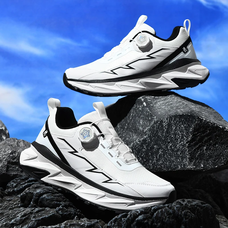 ماراثون وسادة هوائية للرجال أحذية الجري الرياضية تنفس خفيفة الوزن المرأة مريحة رياضية عدم الانزلاق أحذية رياضية حجم 39-48 #4