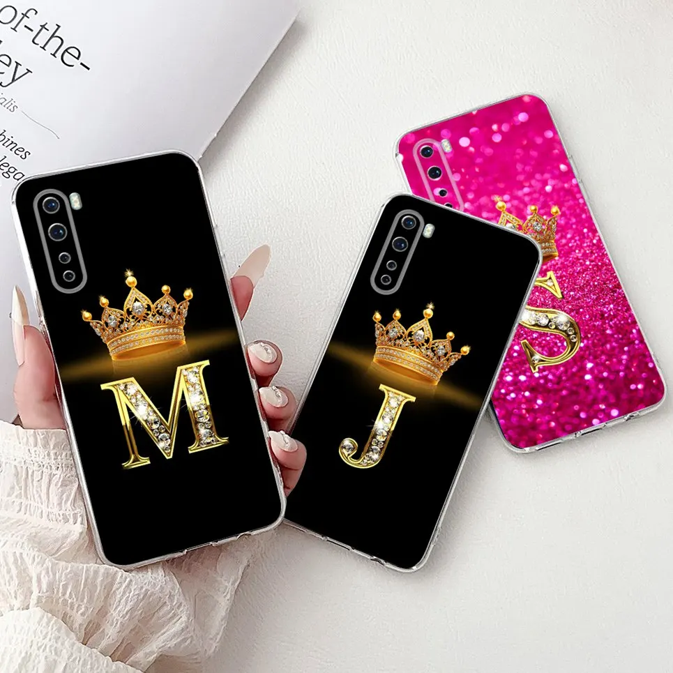 Case For Oneplus Nord AC2001 Luxury Crown Letters Painting Cover Soft Silicone Clear Cases For One Plus Nord 3 CPH2491 Bumper