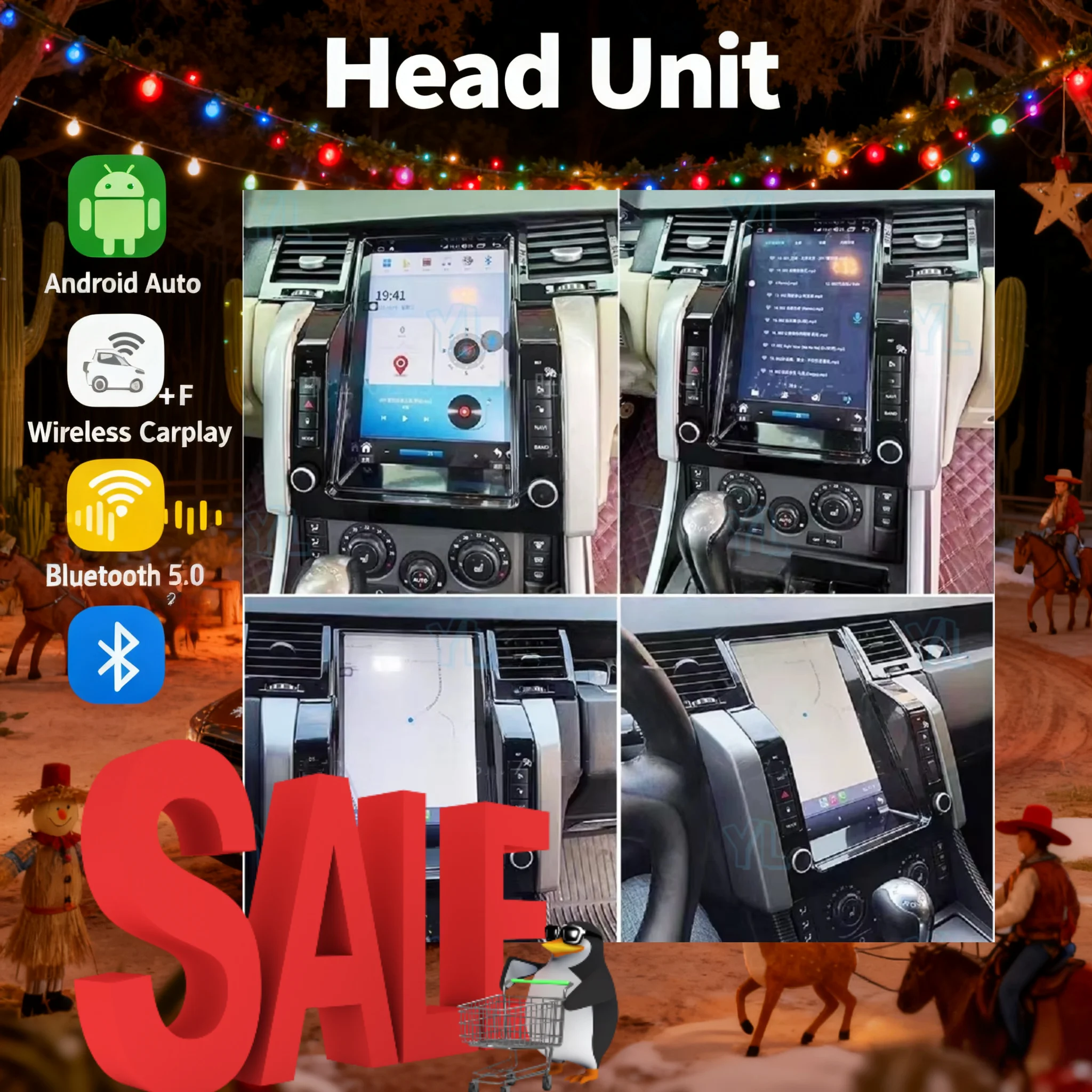 

YL для Land Range Rover Sport 2005 2006-2008 2009 Android 14.0 Автомобильный радиоприемник Стереоприемник Вертикальный экран GPS Мультимедиа 4G WIFI