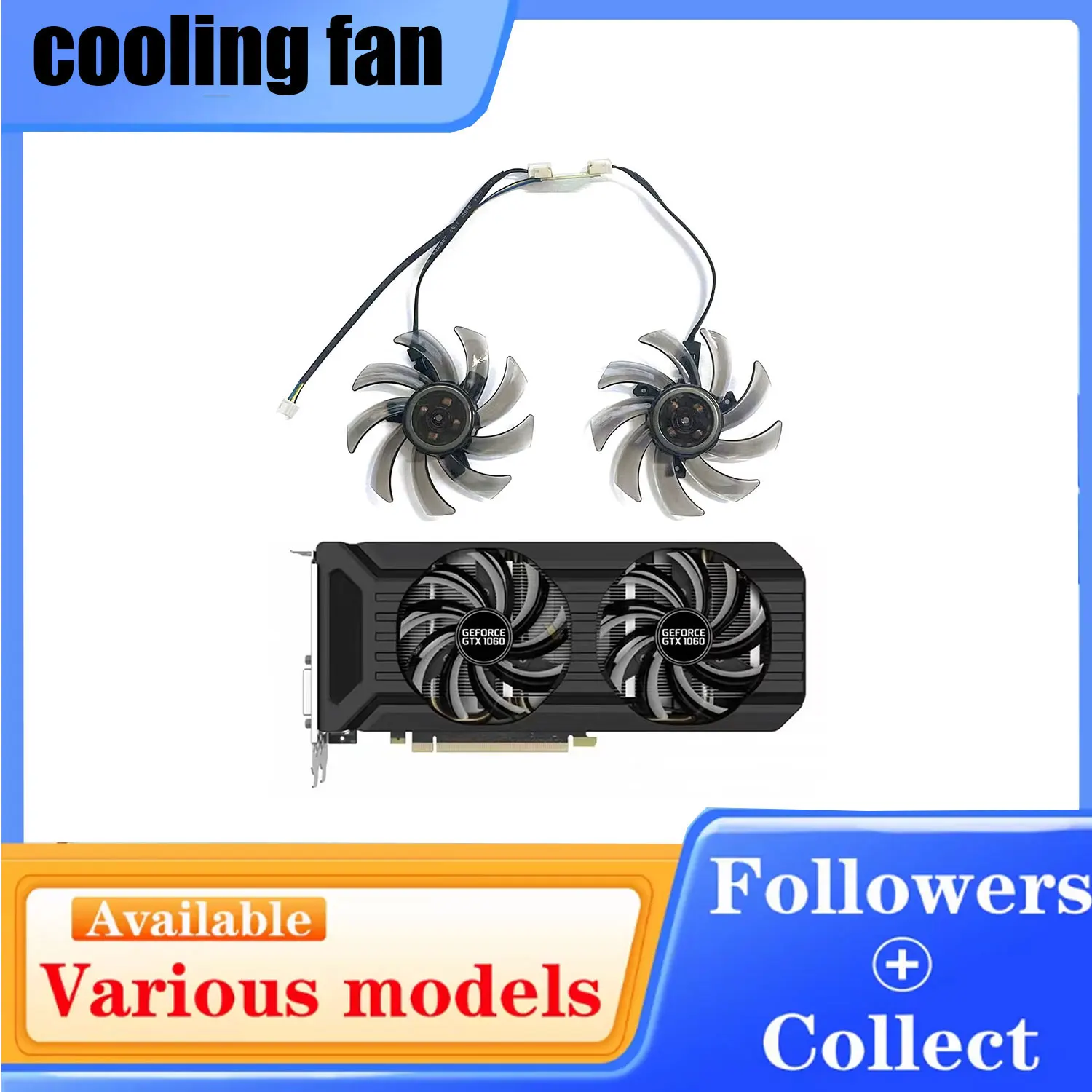 New 85MM 4PIN GA91S2U GTX 1060 GPU Fan for Palit GeForce CMP 30HX 6GB GTX 1080 1070 Ti 1060 Dual Video Replacement