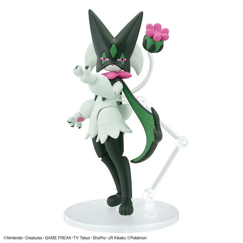 Original bandai pokemon figuras meowscarada anime figura de ação montagem simples modelo colecionável ornamentos modelo brinquedos
