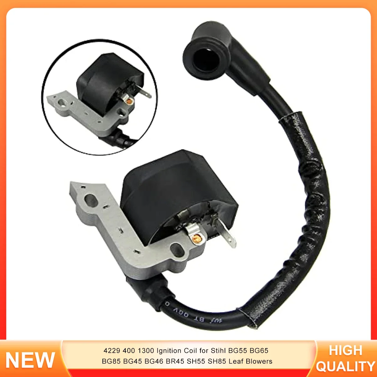 

4229 400 1300 Ignition Coil for Stihl BG55 BG65 BG85 BG45 BG46 BR45 SH55 SH85 Leaf Blowers