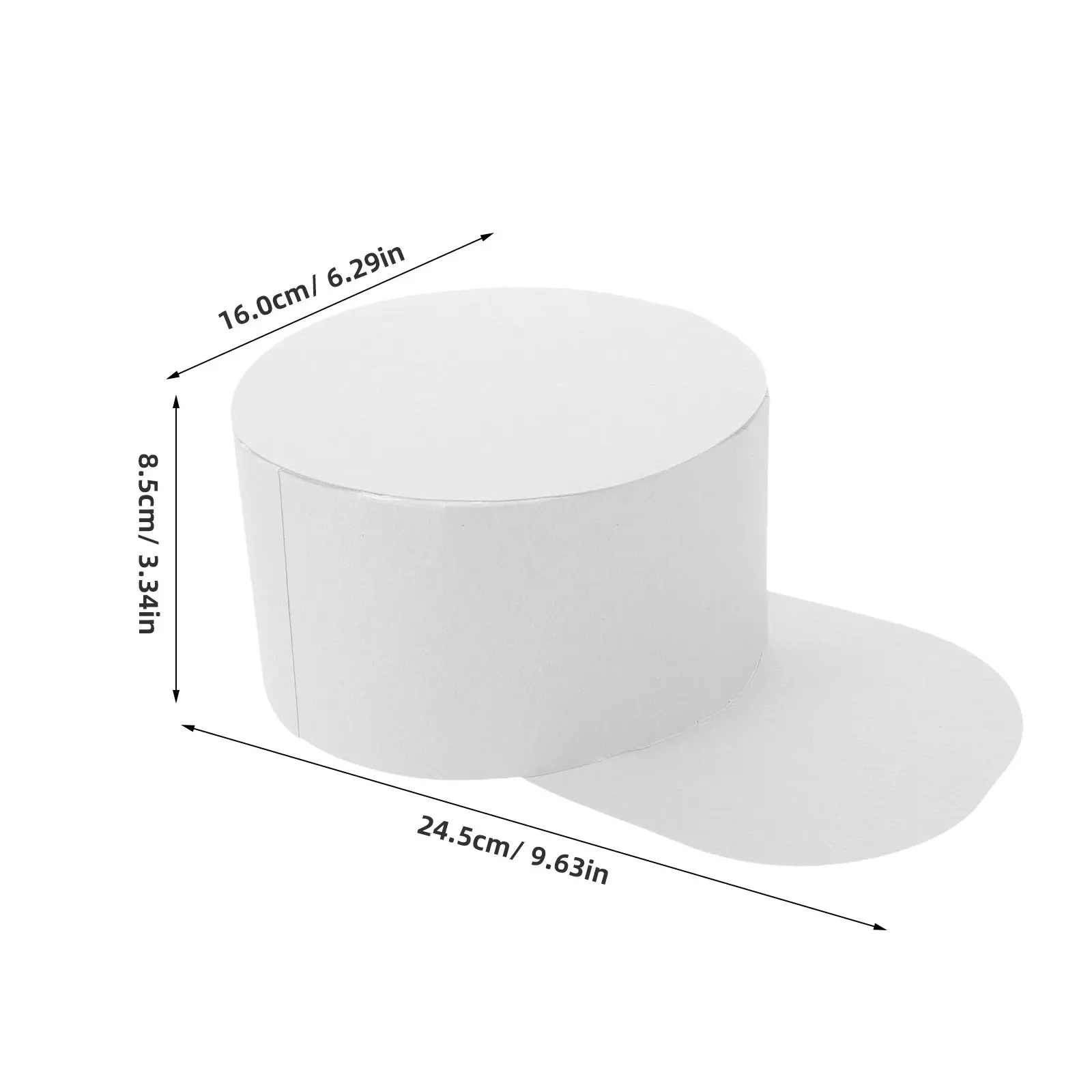 10Pcs Blank Paper Baseball Caps White DIY Painting Craft Hats 6.3x3.35inch for School Party Kids Graffiti Hat Decoration