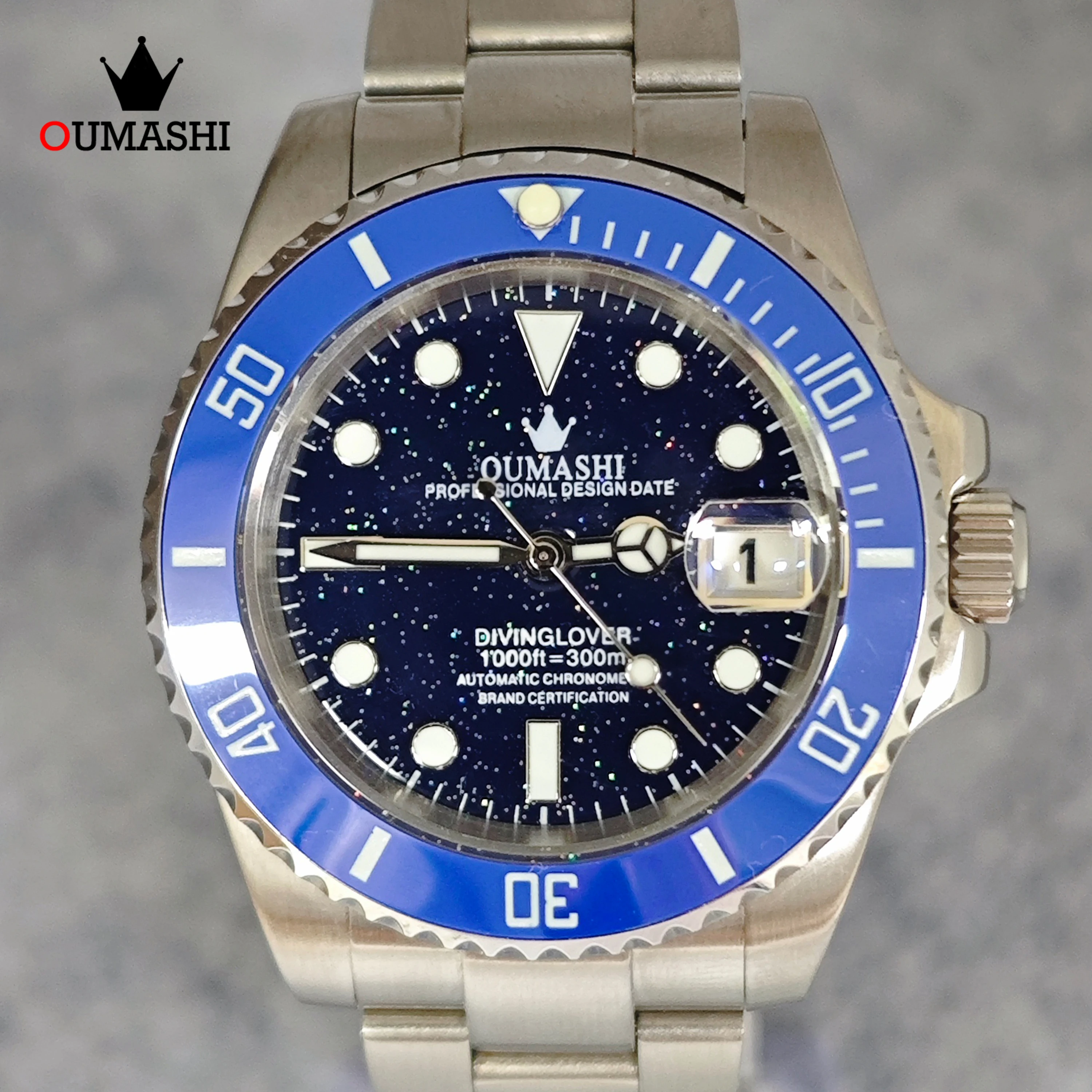 

NH35 Watch 40mm Starry Sky Men's Automatic Mechanical Dive Watch 316L Stainless Steel Sapphire Crystal Waterproof 10 ATM