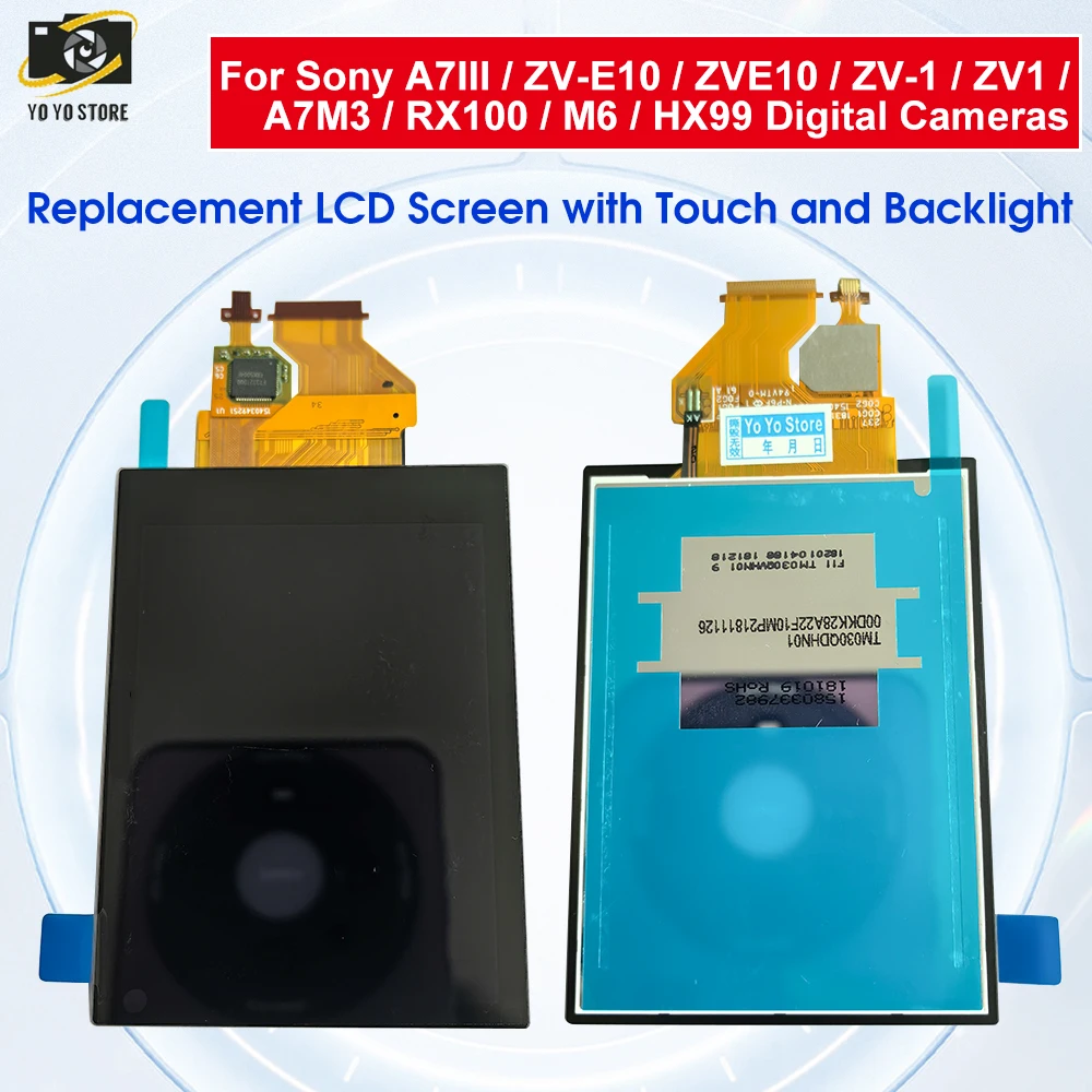 New Original LCD Screen With Touch + Backlight For Sony A7m3 A7III Digital Camera Repair Parts