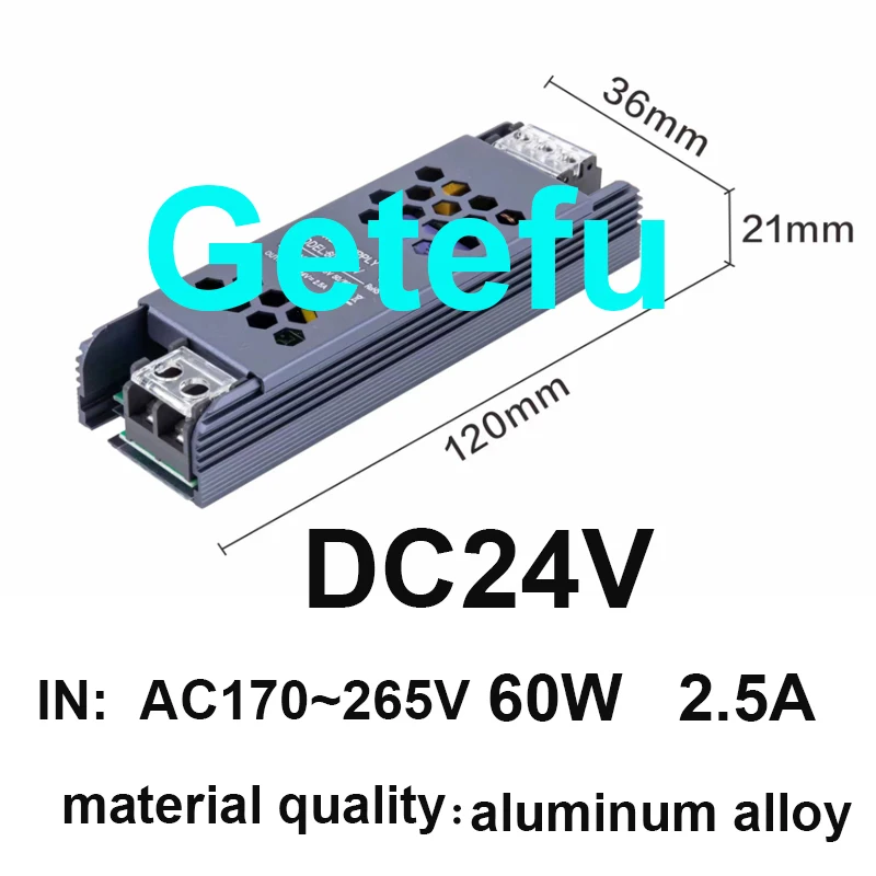 Ultra dünne LED-Strom versorgung DC 12V 24V Licht transformatoren 60W 200W 300W 400W W AC170-265V wandler Treiber für Streifen – Detail 14