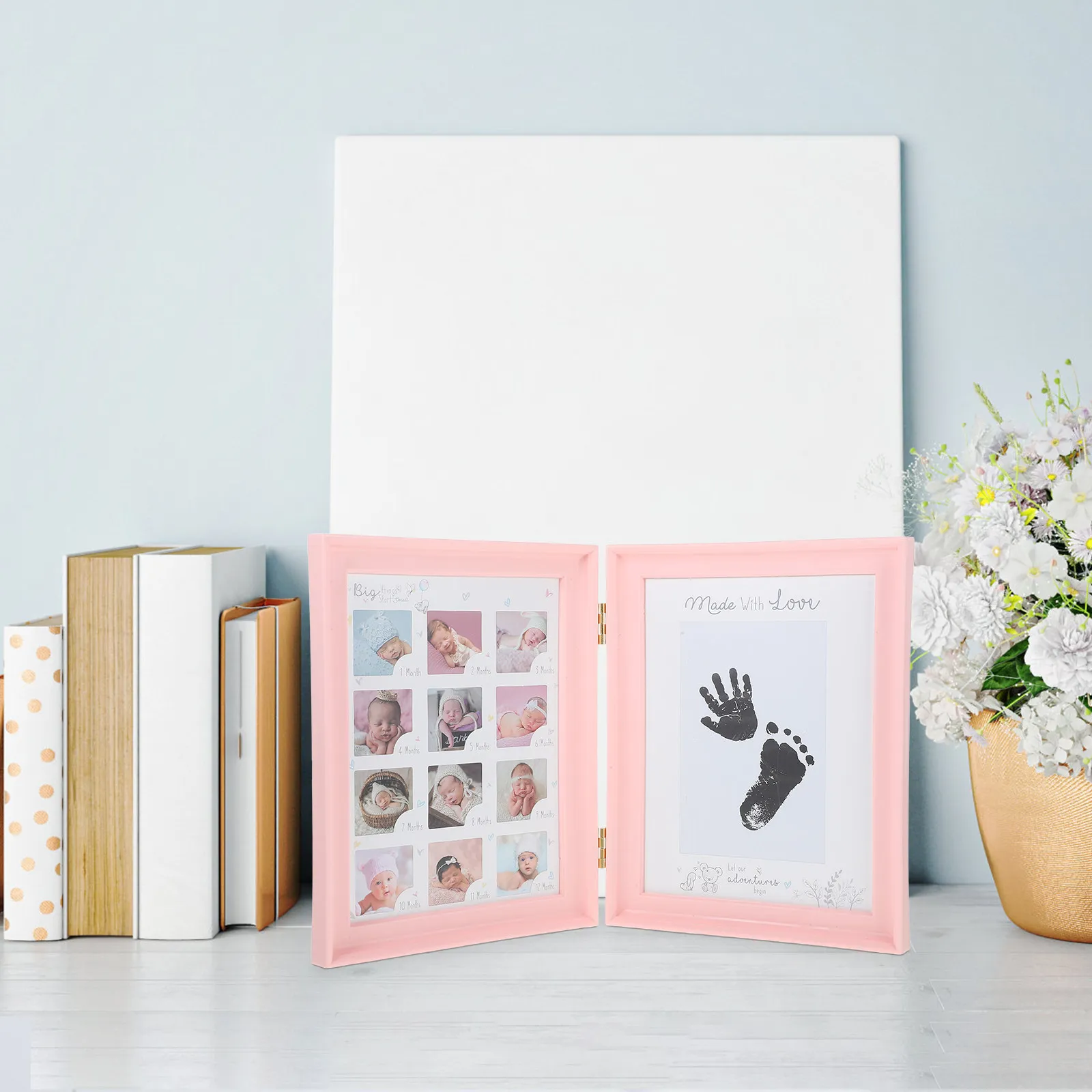 porta-retrato-de-impressao-de-mao-e-pe-de-bebe-lembranca-de-marcos-de-crescimento-infantil-expositor-de-memorias-do-primeiro-ano-do-recem-nascido-em-plastico-pvc