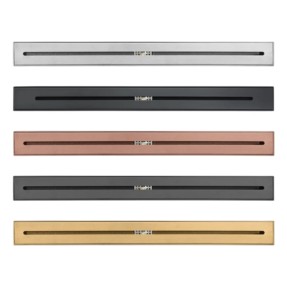 

Modern 304 Stainless Steel Shower Linear Drain High Quality 4 Inch Square Bathroom Floor Drain Plating Kitchen Hotel Use