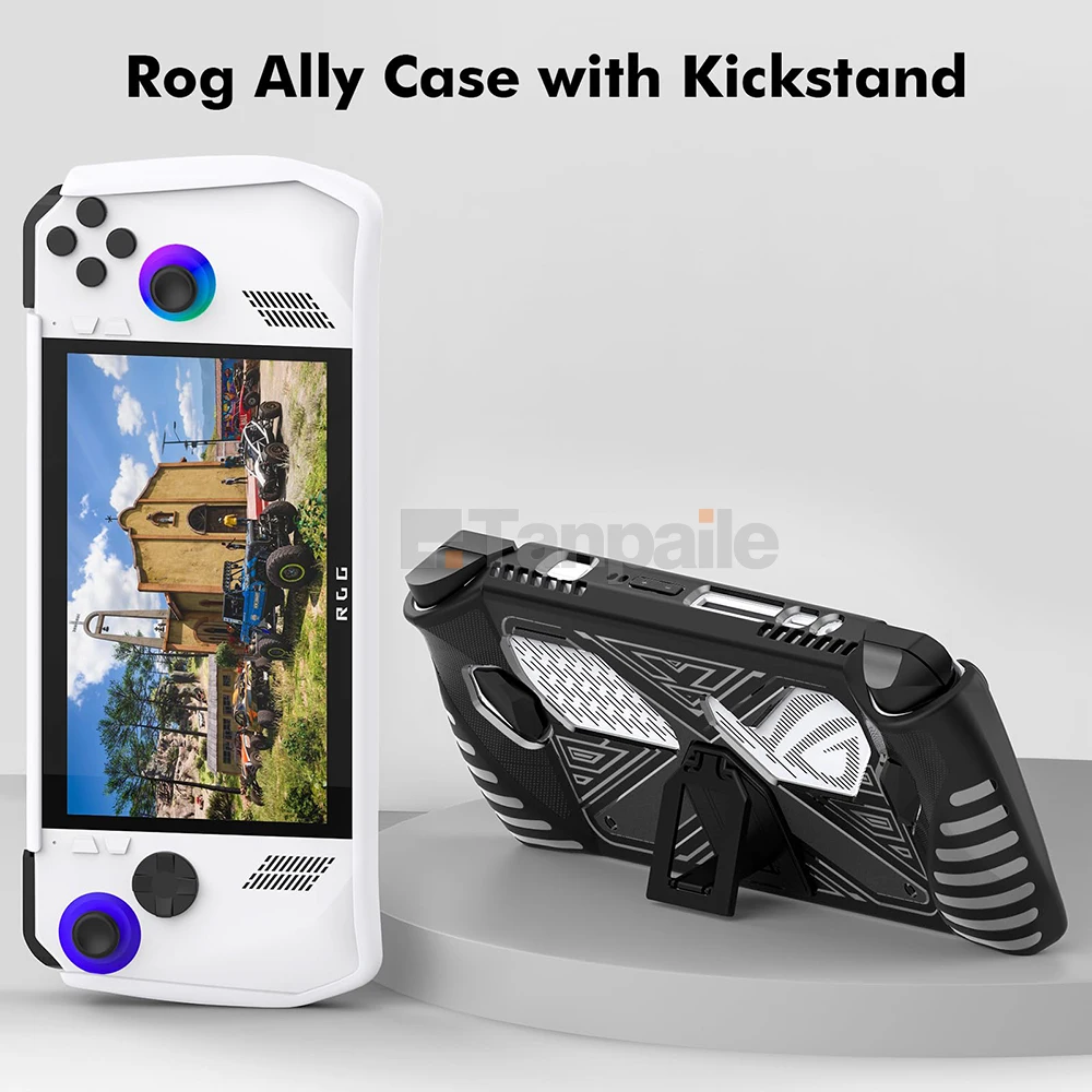 Tanpaile Shockproof Case for ASUS Rog Ally Case with Kickstand Shell,TPU with Built-in Stand for Game Handheld Console