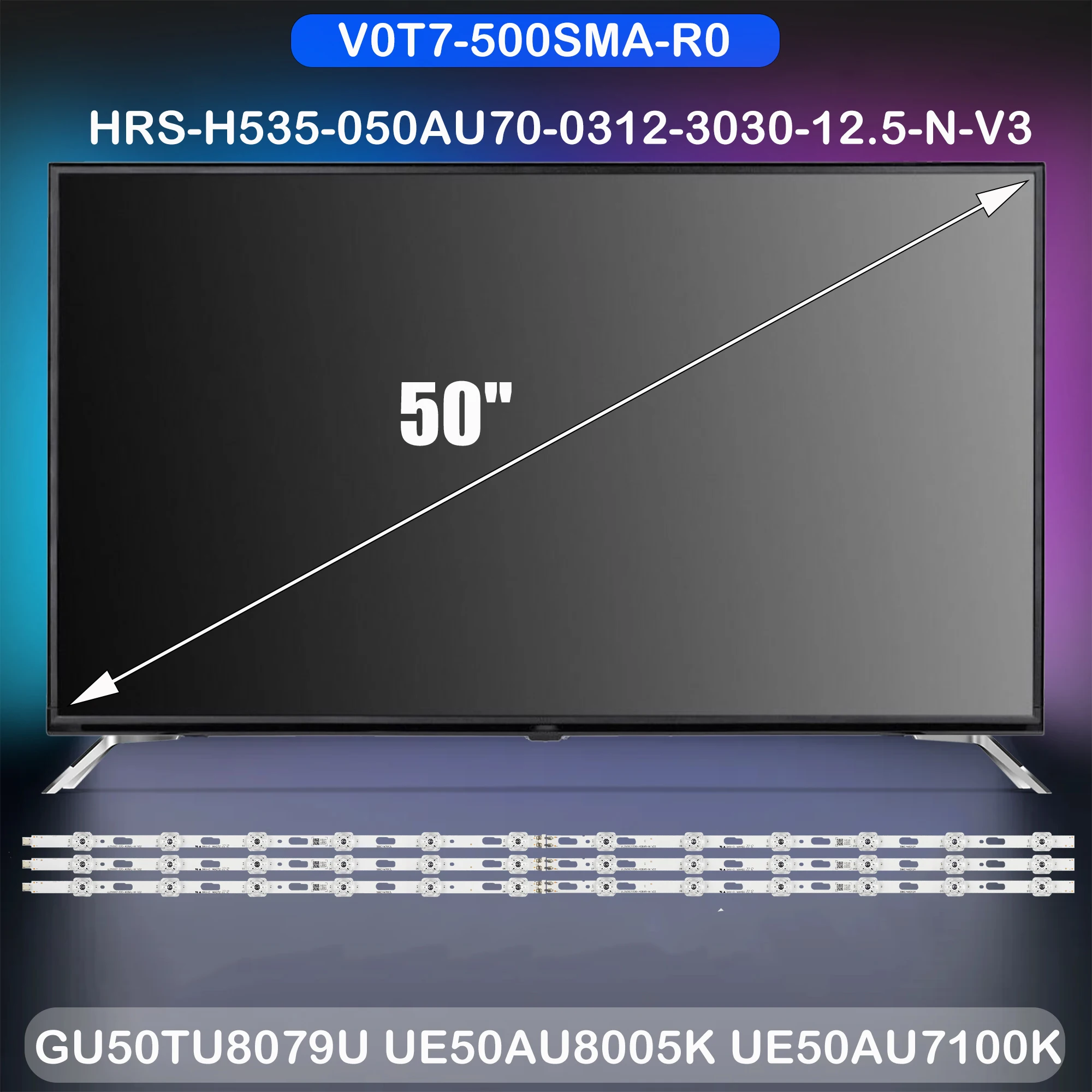 شرائط الإضاءة الخلفية LED ل UE50TU7090 UE50TU7090U UE50TU7092U UE50TU7097U UE50TU7100 UE50TU7100U UE50TU7110 UE50TU7122K UE50TU7170 #1