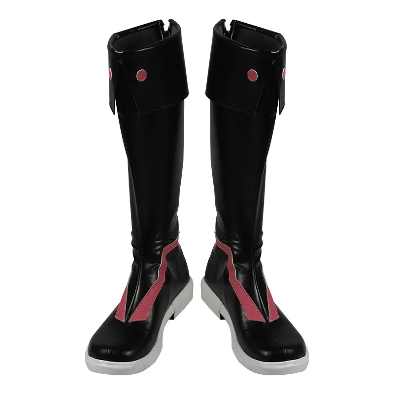 Twin Star Exorcists Enmadou Rokuro Costume Cosplay Scarpe Stivali fatti a mano in ecopelle Stivali di Carnevale di Halloween