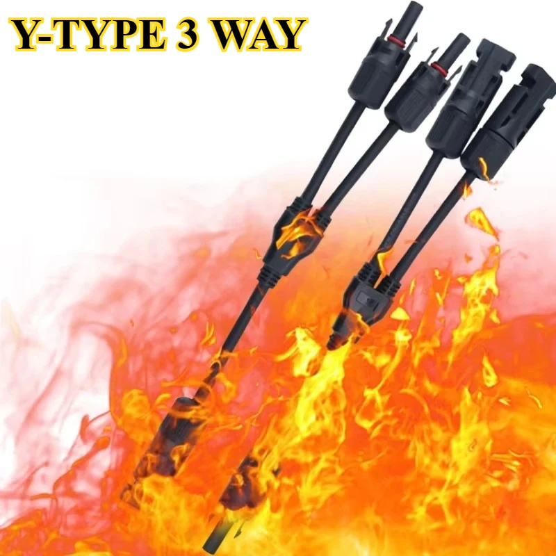 1Set/lot Photovoltaic Solar Connector 1000V 30A 1500V 30A Male Female 3-Way 4-Way 5-Way Plug DC PV Y Type 1 To 2/3/4 Adapter