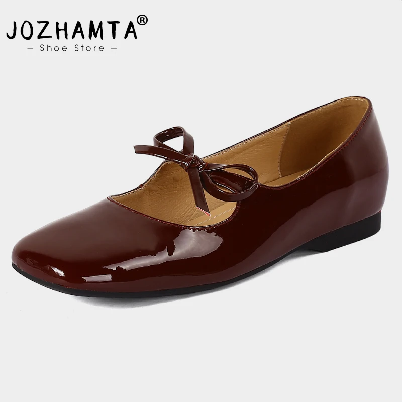 jozhamta-women-ballet-flats-shoes-genuine-leather-cute-bow-low-heels-shoes-classic-square-toe-office-lady-daily-size-34-39