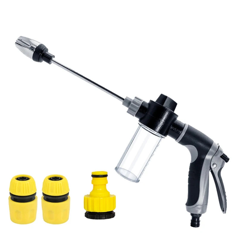 Bestseller Hochdruck-Wasserpistole Einstellbare Autowaschmaschine Gartenbewässerungswerkzeuge Schlauchsprinkler Schaum-Wasserpistole
