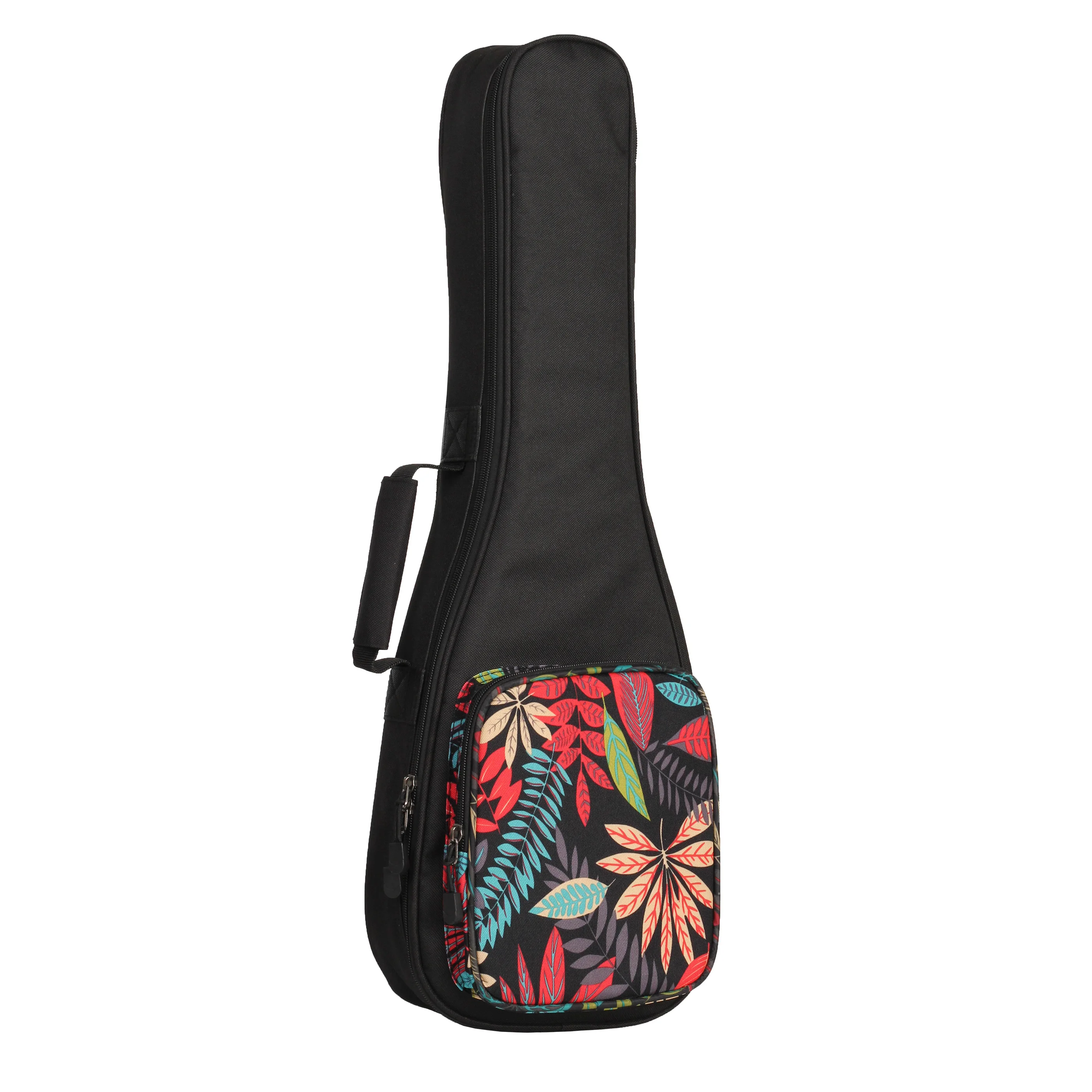 21 / 23 / 26 Inch Mysterious Leaves Beautiful Ukulele Gig Bag with 10mm Sponge Padding, Soft 4 Strings Guitar Case