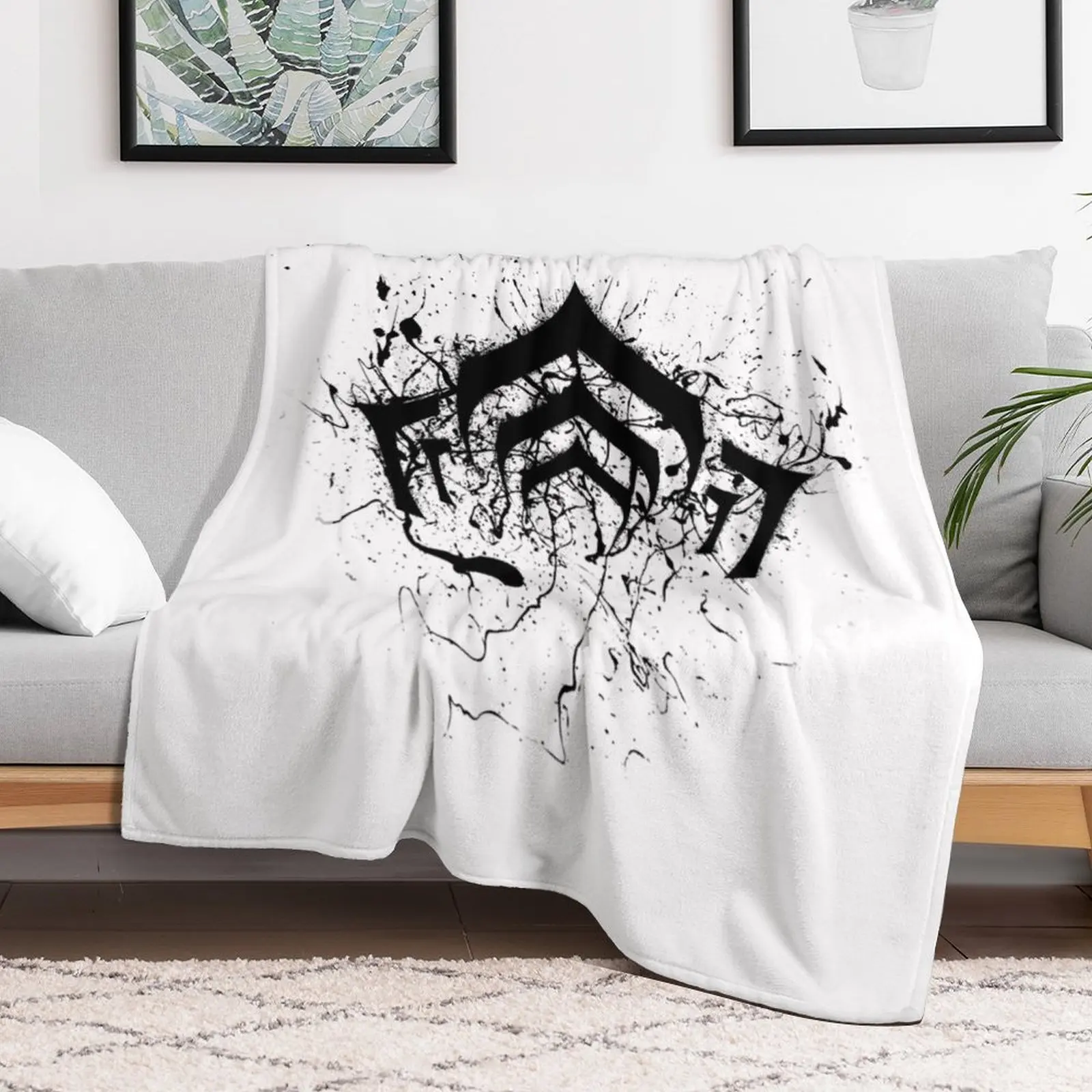 warframe logo Throw Blanket Decorative Sofas wednesday Sofa Throw Blankets