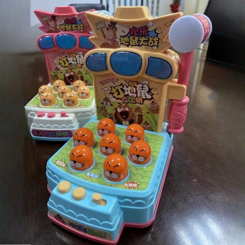 2025 novo brinquedo elétrico whack-a-mole bebê educação precoce iluminação console de jogo crianças interativo bater brinquedos de música