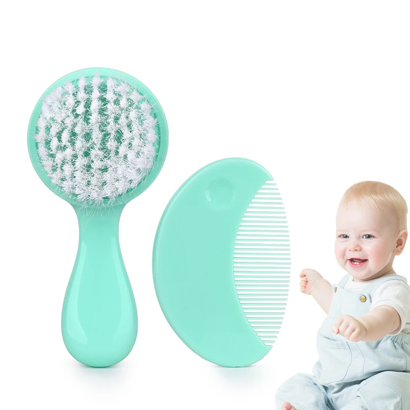 

Baby Hair Brush Set for Newborn Toddlers Soft Bristles Cradle Cap Brush Gift Baby Care Accessories Infant Bathing Soft Comb