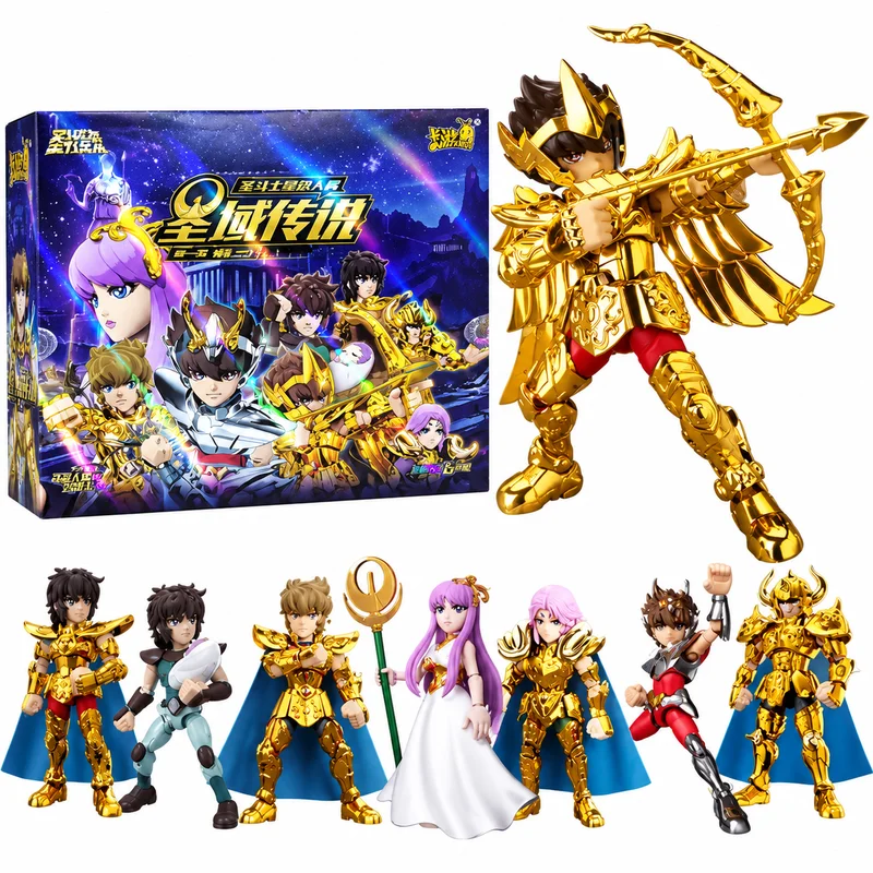Kayou Saint Seiya Series Blind Box Pegasus Aiolos Sagittarius‌‌ Leo Scorpio Milo Gold Saint Assembled Model Action Figure Gift