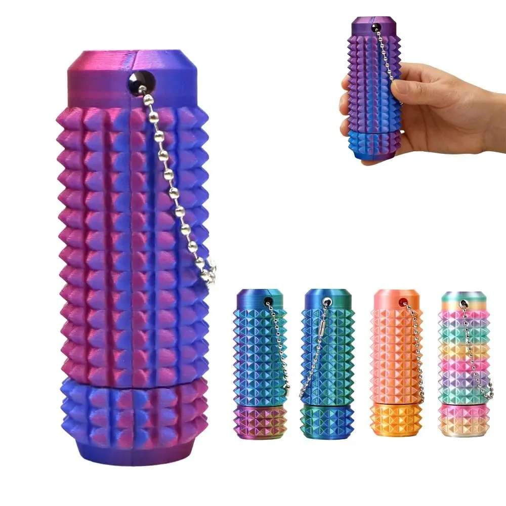 3Dプリントされたスパイク状の感覚玩具、ミニポケットグリッピー、ストレス解消フィジェットトイ、360度回転ローラー